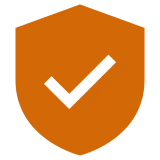 Security shield icon with tick